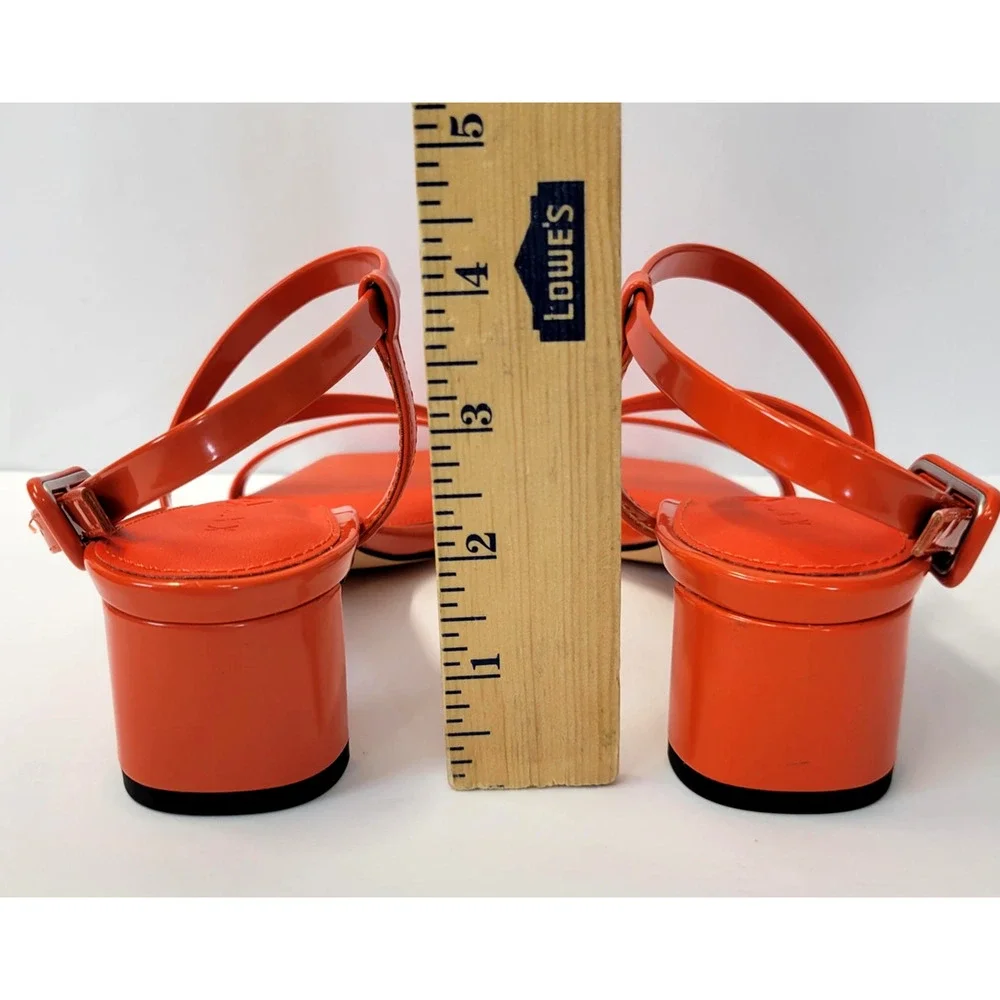 Katy Perry Sandal Wanderering hoes Womens Size 6.5M Flame Orange Strappy Vibrant